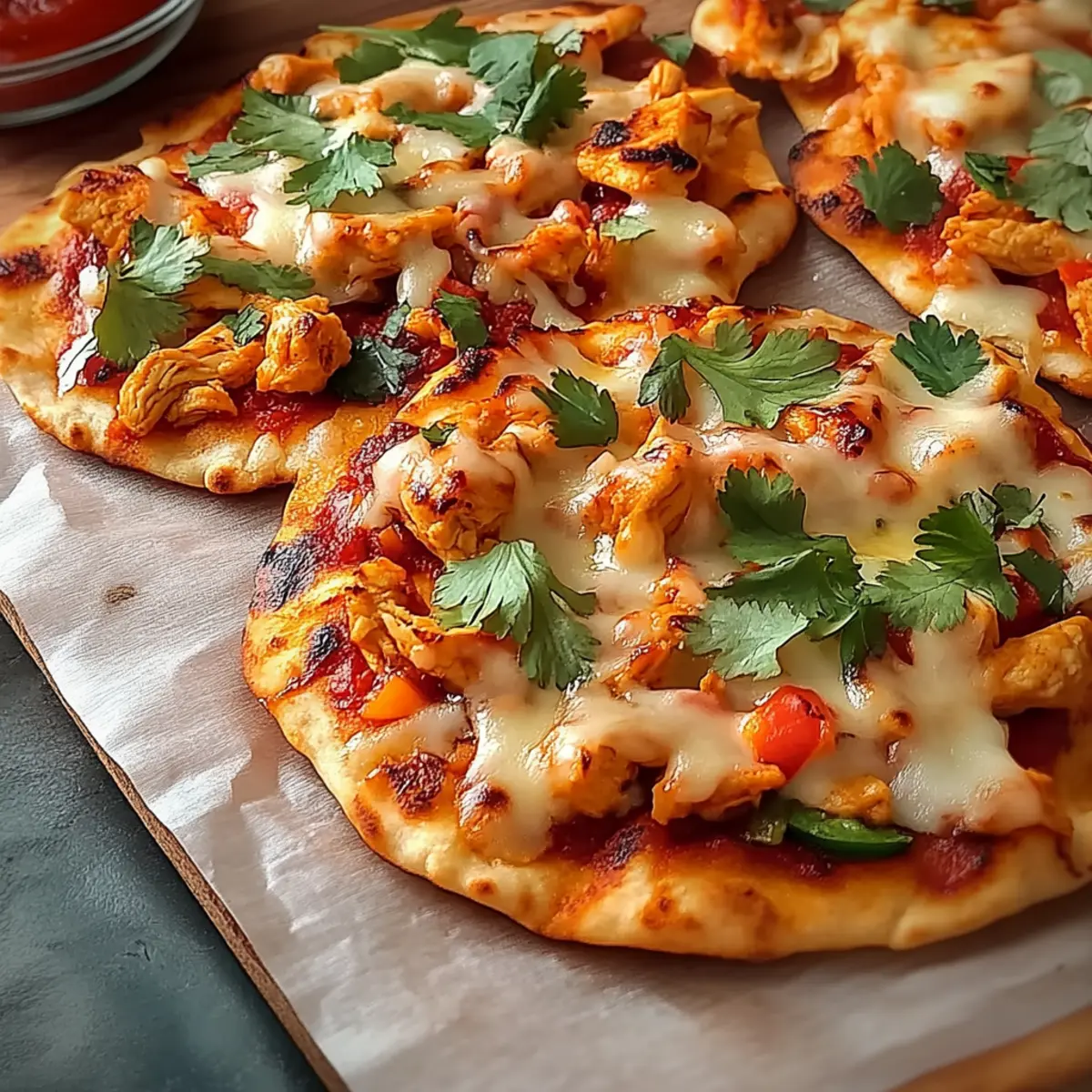 Cheesy Sweet Chilli Chicken Flatbreads
