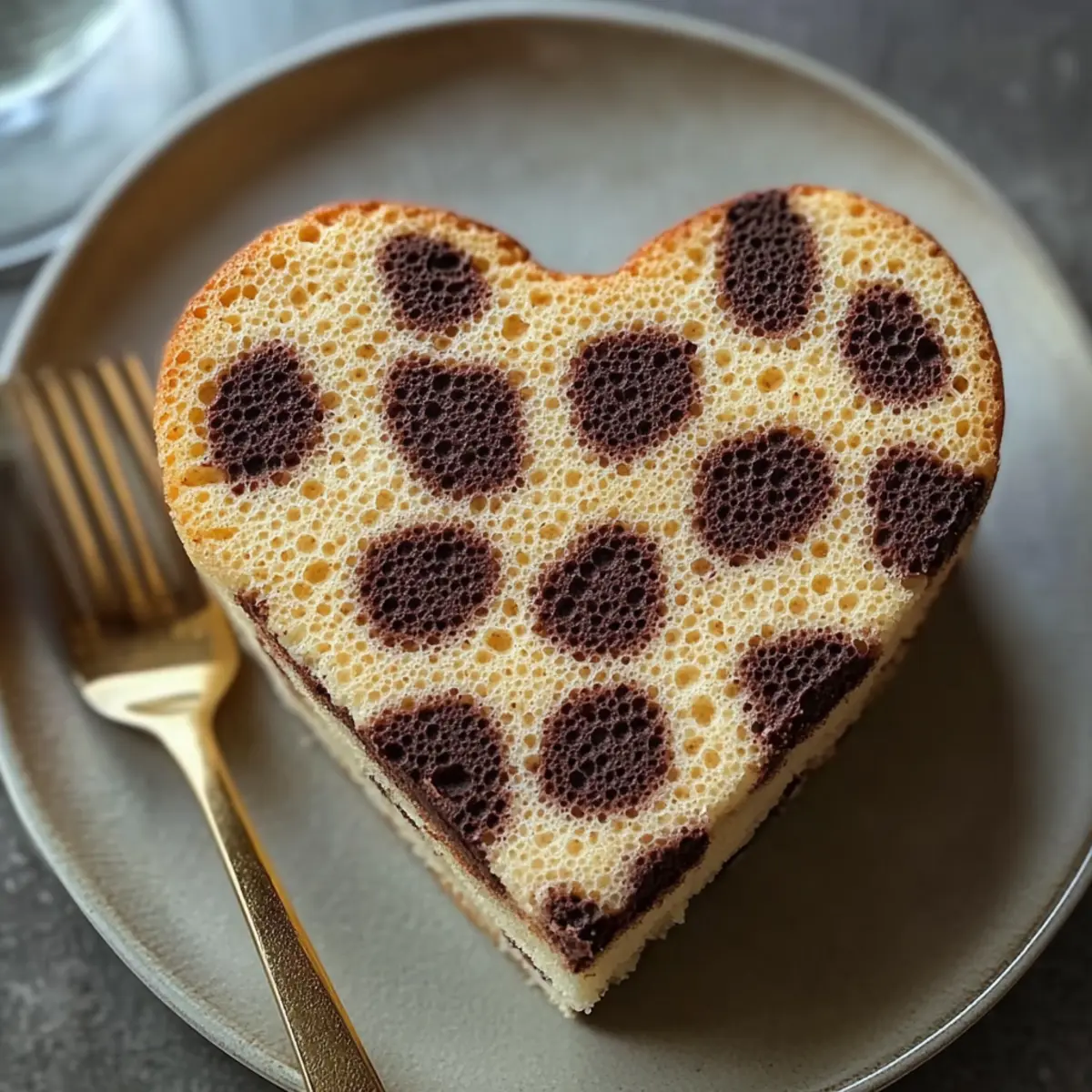 Cheetah Print Heart Cake