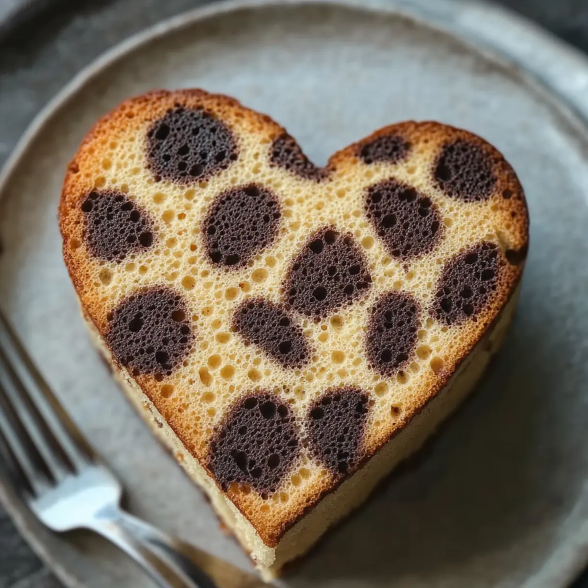 Cheetah Print Heart Cake