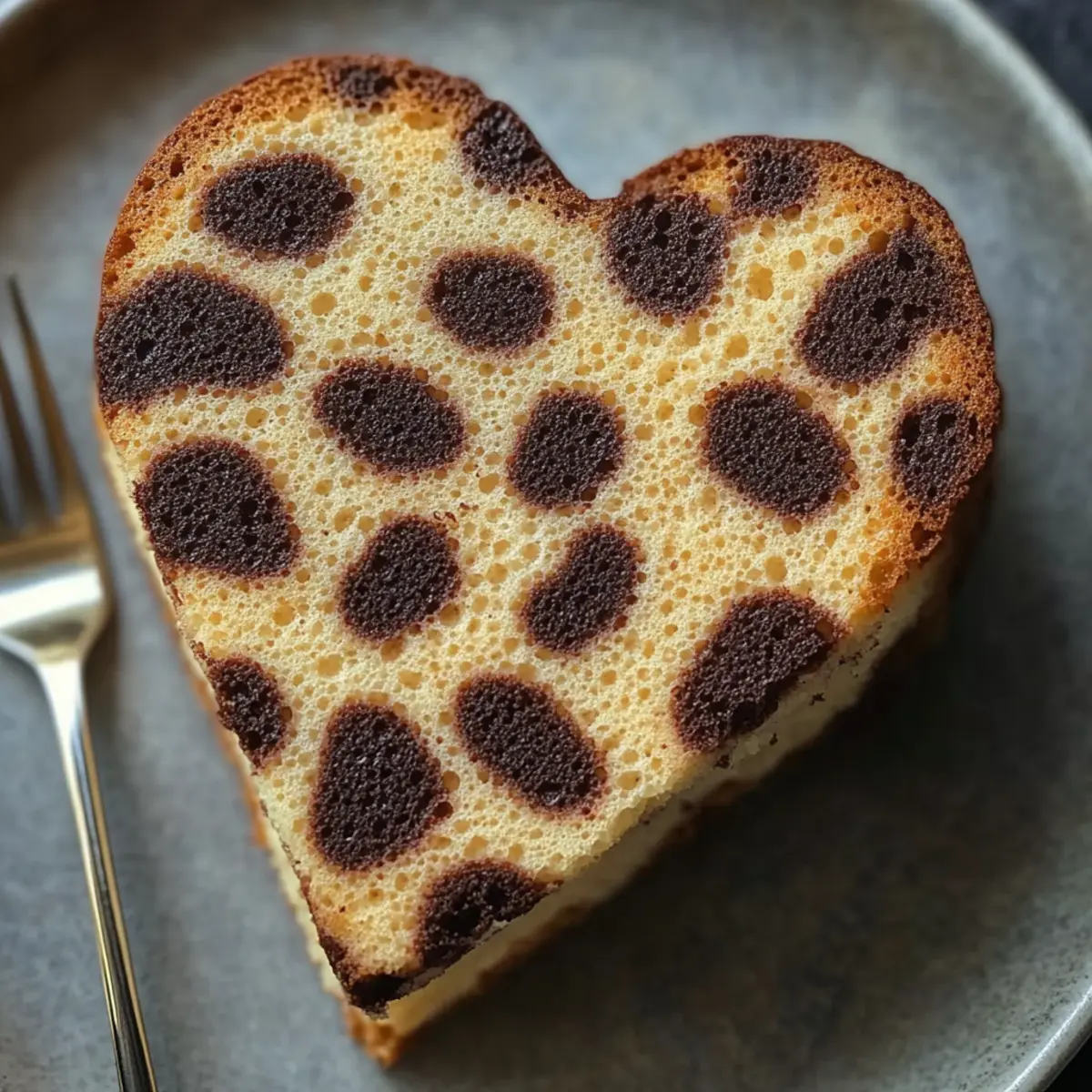 Cheetah Print Heart Cake