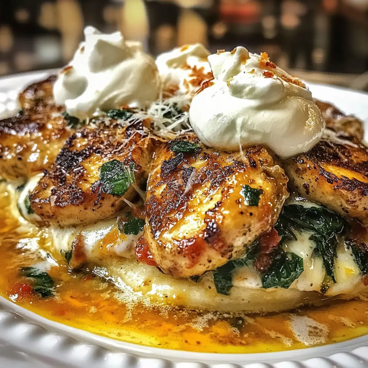 Chicken Spinach Mushroom Low Carb Oven Dish