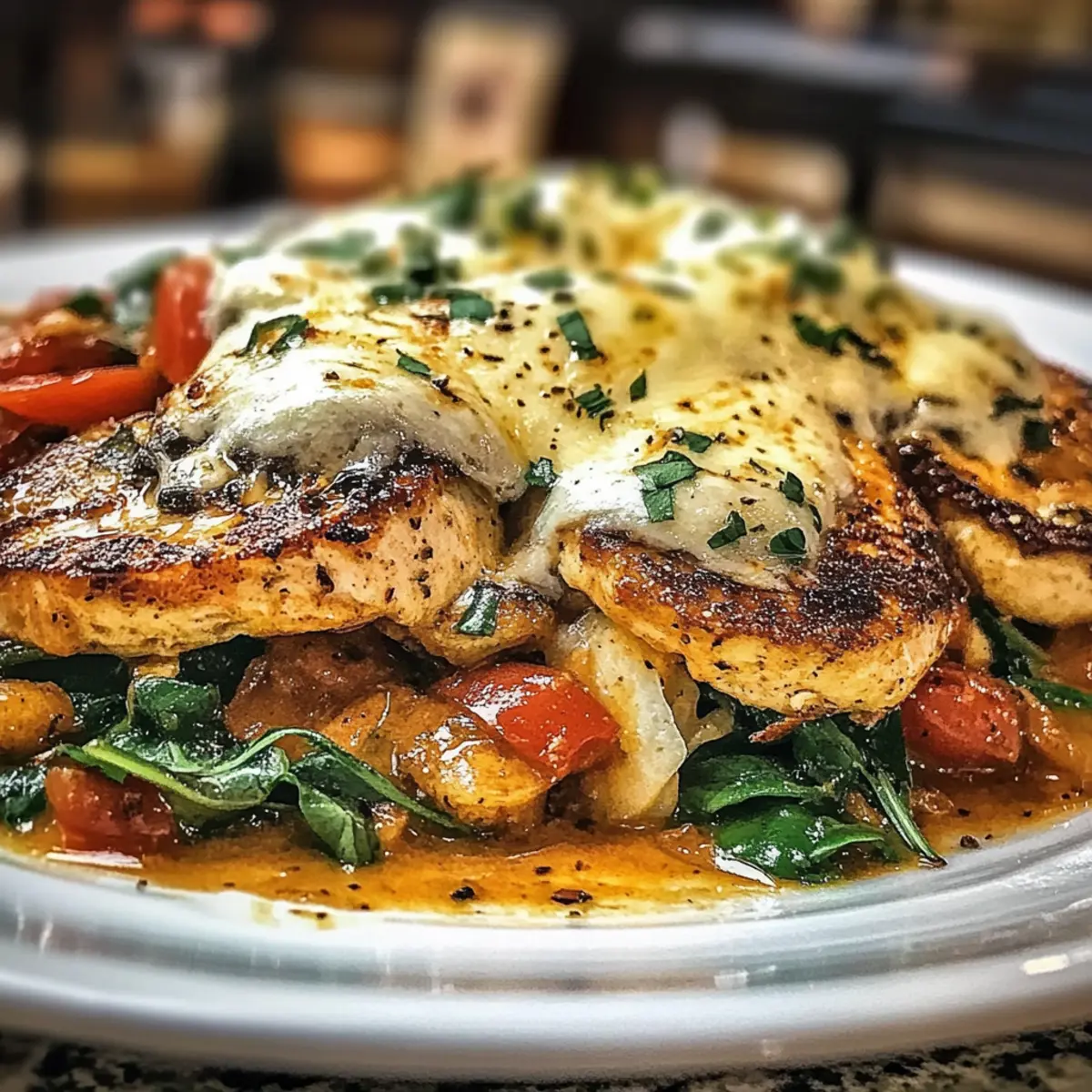 Chicken Spinach Mushroom Low Carb Oven Dish