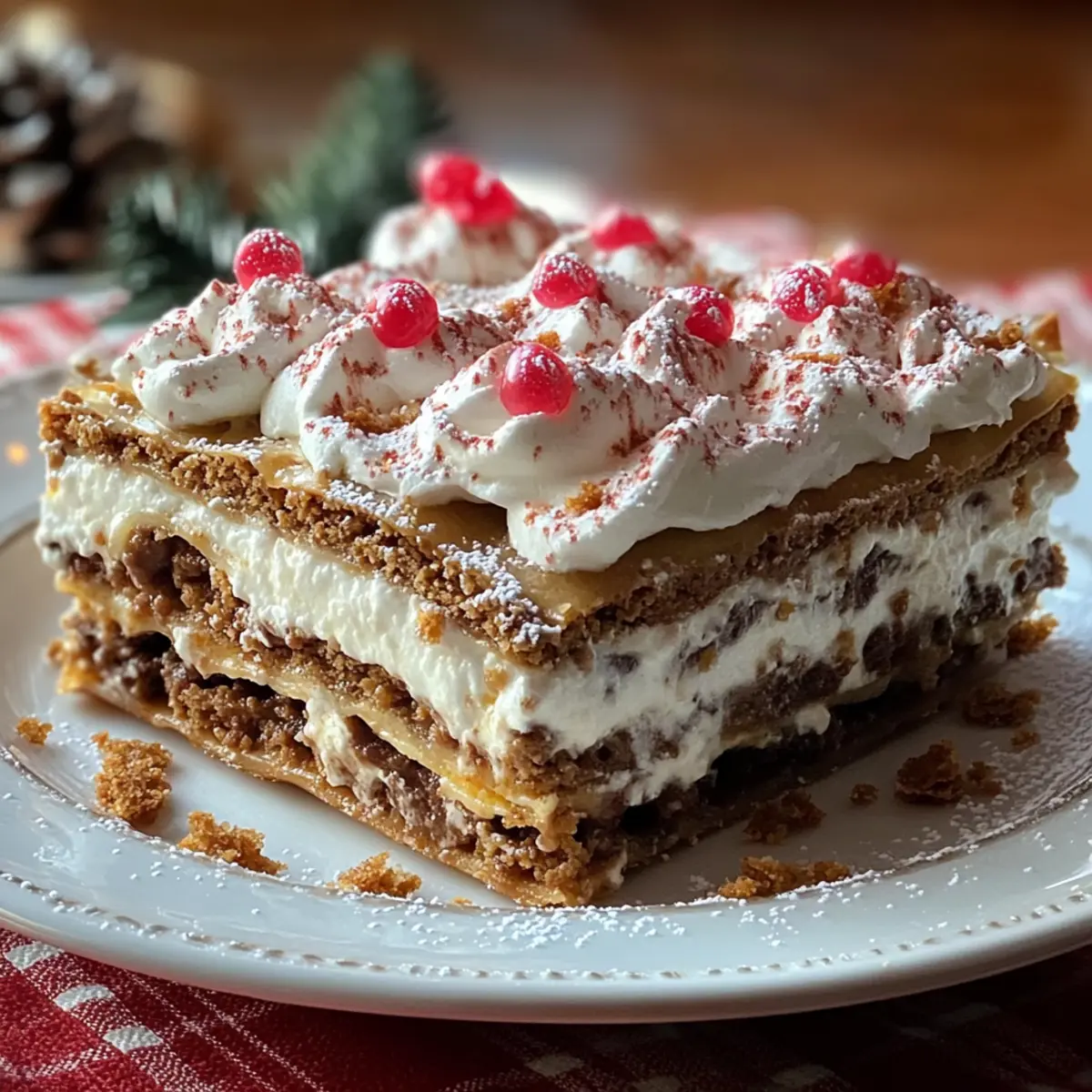 Christmas Cookie Lasagna
