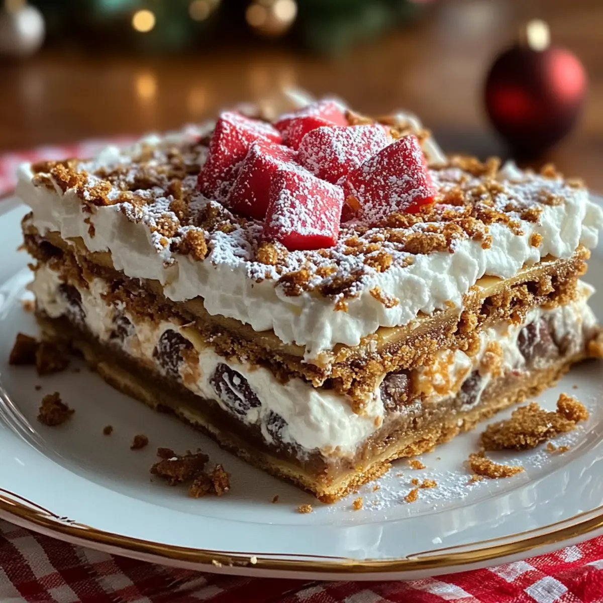 Christmas Cookie Lasagna