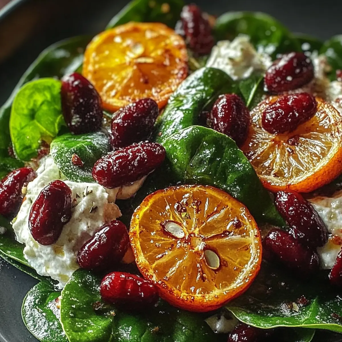 Christmas Cranberry Spinach Salad