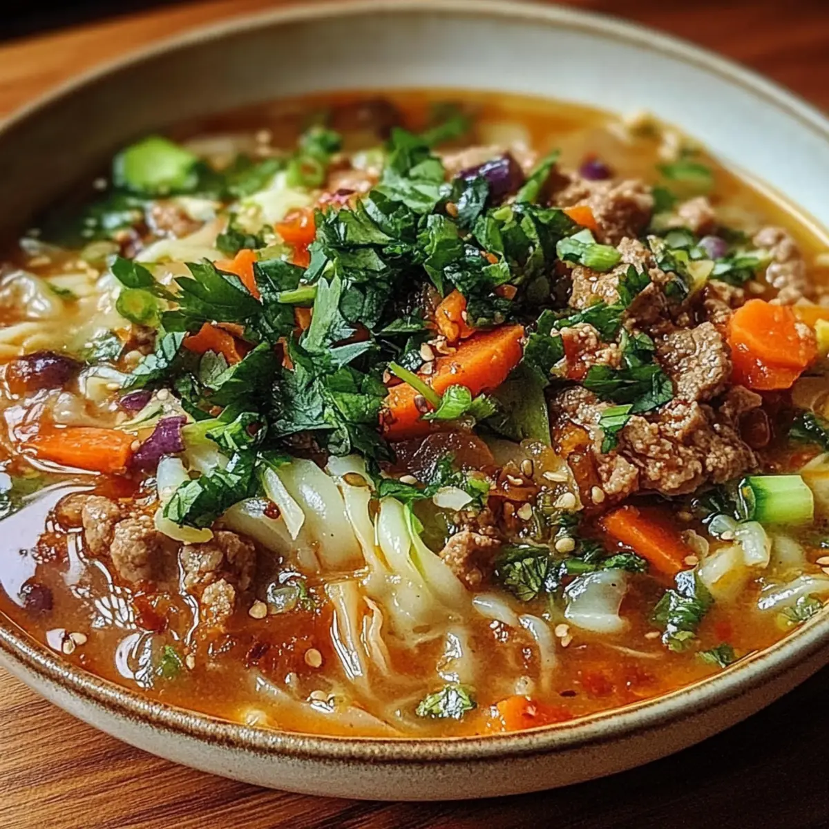 Cozy One-Pot Egg Roll Soup