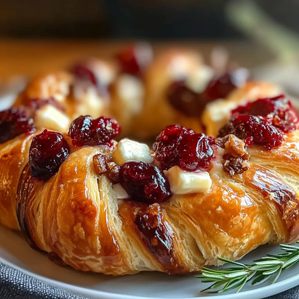 Cranberry Brie Crescent Ring