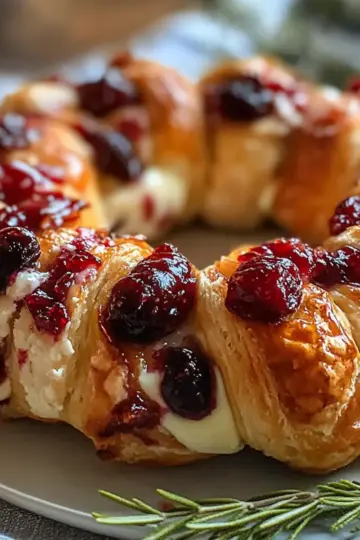 Cranberry Brie Crescent Ring