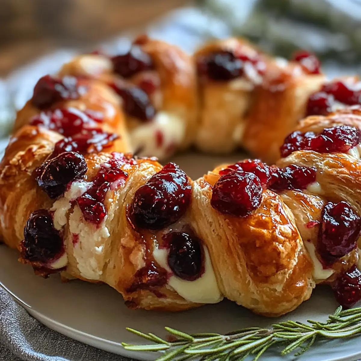 Cranberry Brie Crescent Ring