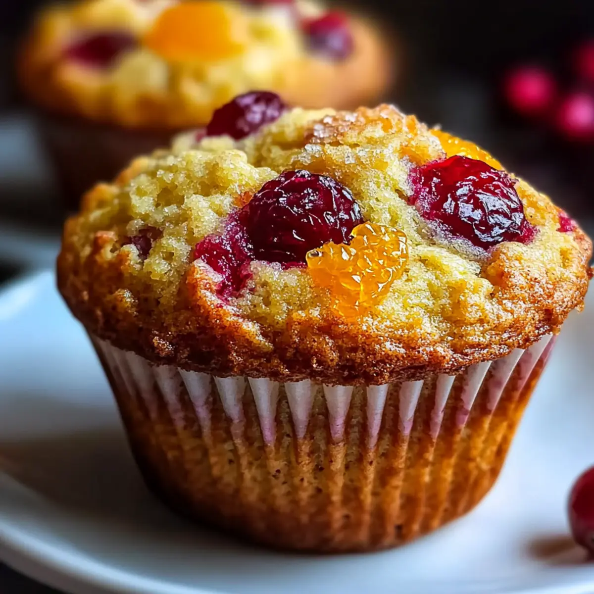 Cranberry Orange Breakfast Muffins