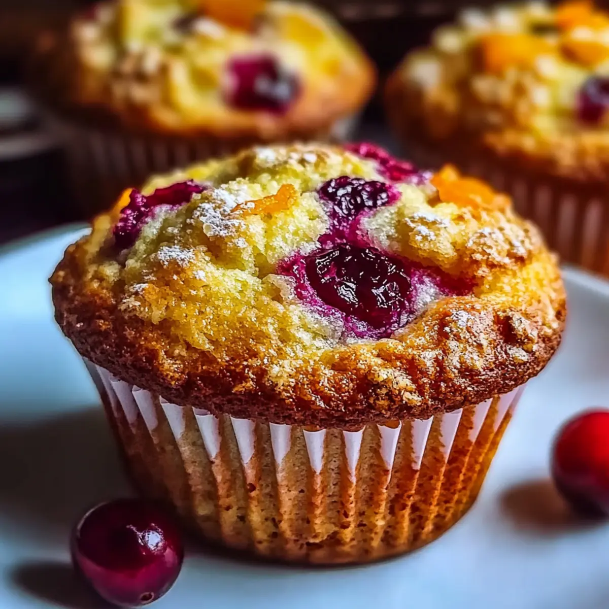 Cranberry Orange Breakfast Muffins