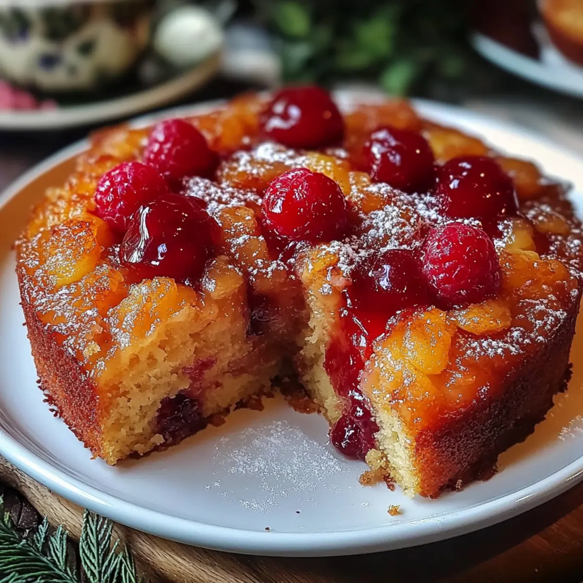 Cranberry Pineapple Upside-Down Cake