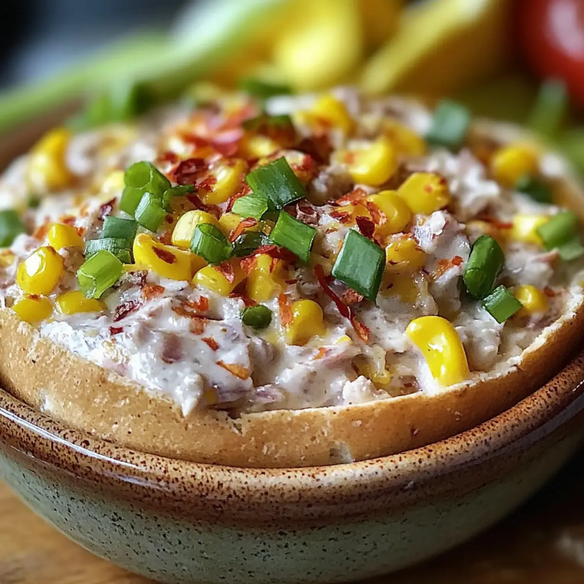 Creamy Banana Pepper Chicken Dip