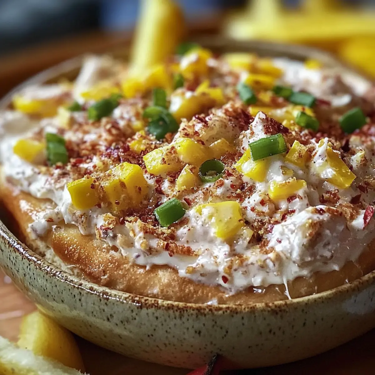 Creamy Banana Pepper Chicken Dip