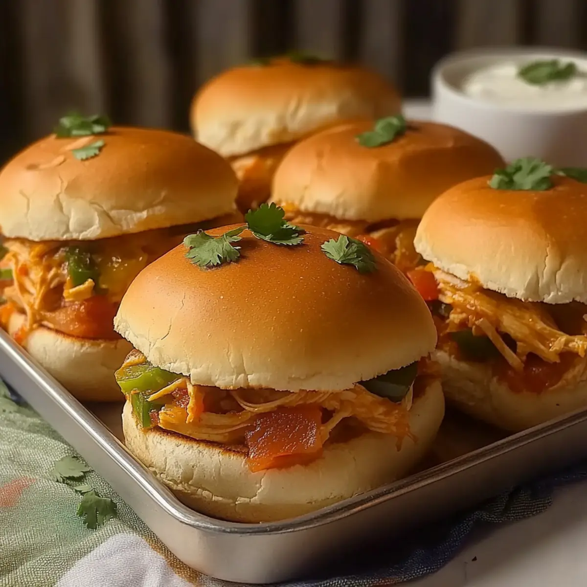 Creamy Chicken Fajita Sliders
