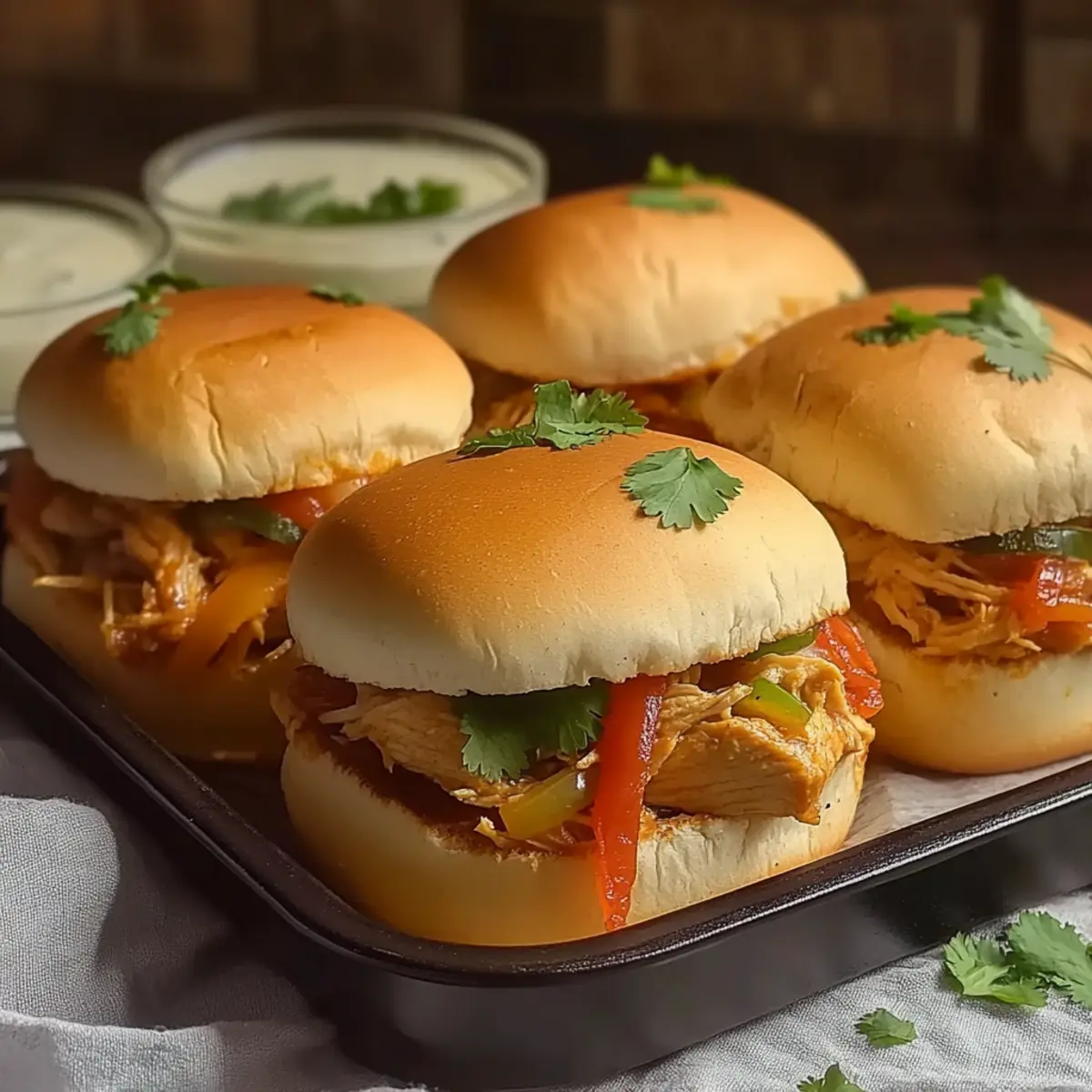 Creamy Chicken Fajita Sliders