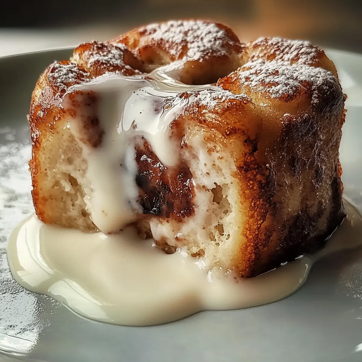 Creamy Eggnog Donut Bread Pudding