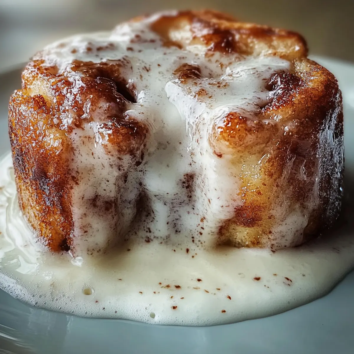 Creamy Eggnog Donut Bread Pudding