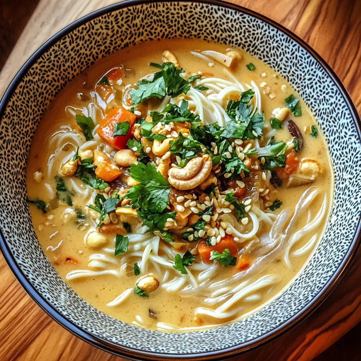 Creamy Nutty Noodle Soup