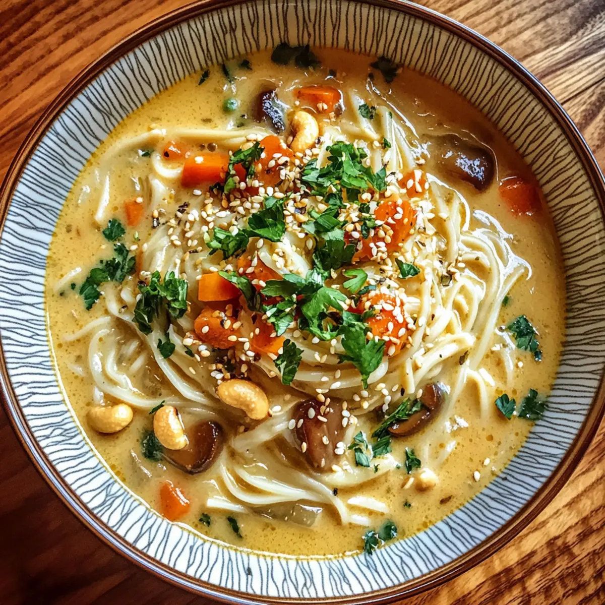 Creamy Nutty Noodle Soup