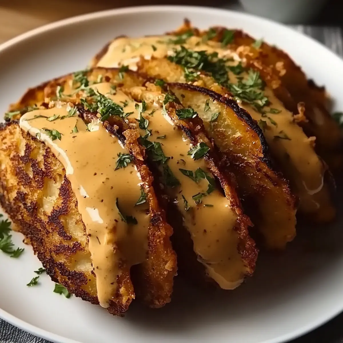 Crispy Chicken Alfredo Tacos