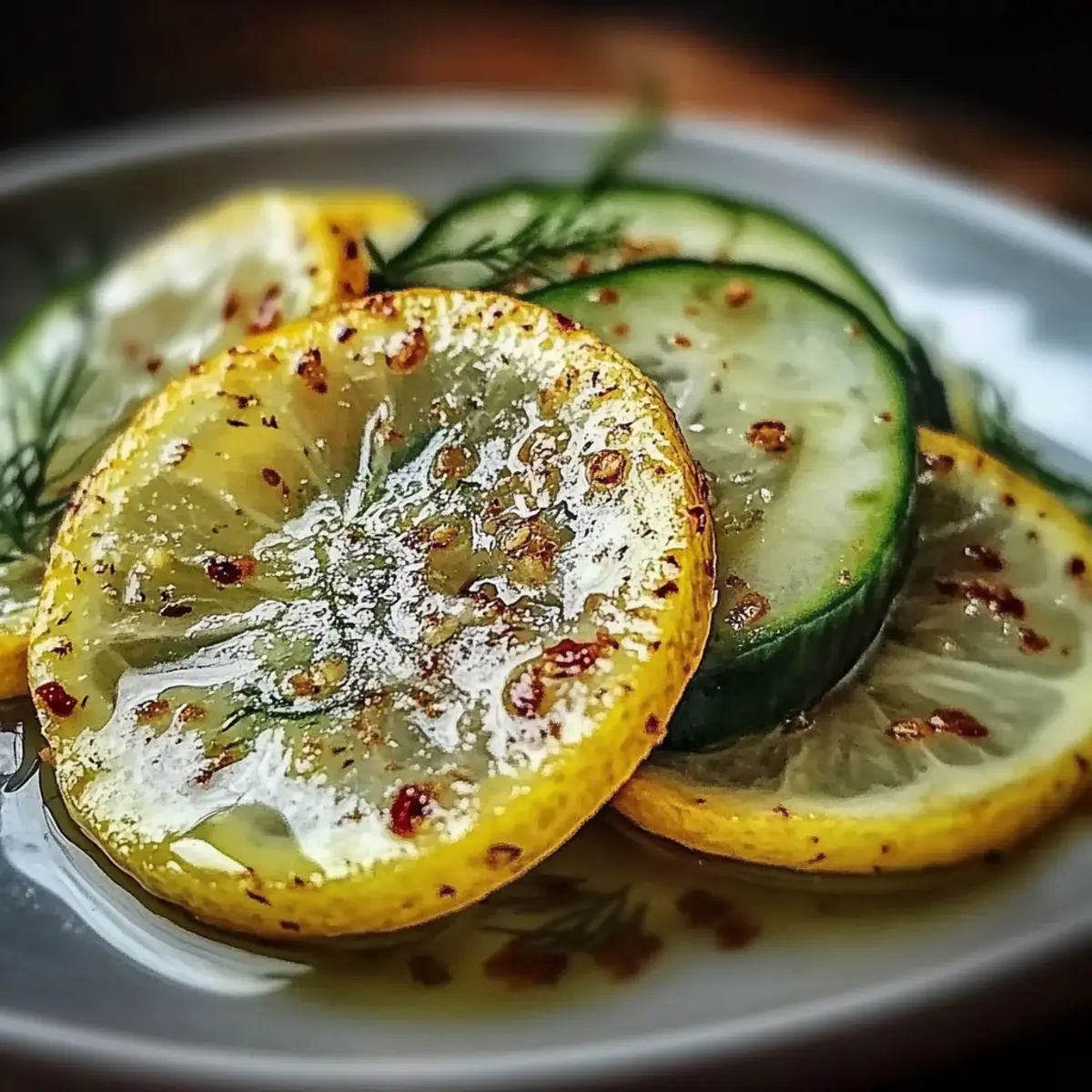 Crispy Cucumber Snack with Tangy Lemon Drizzle