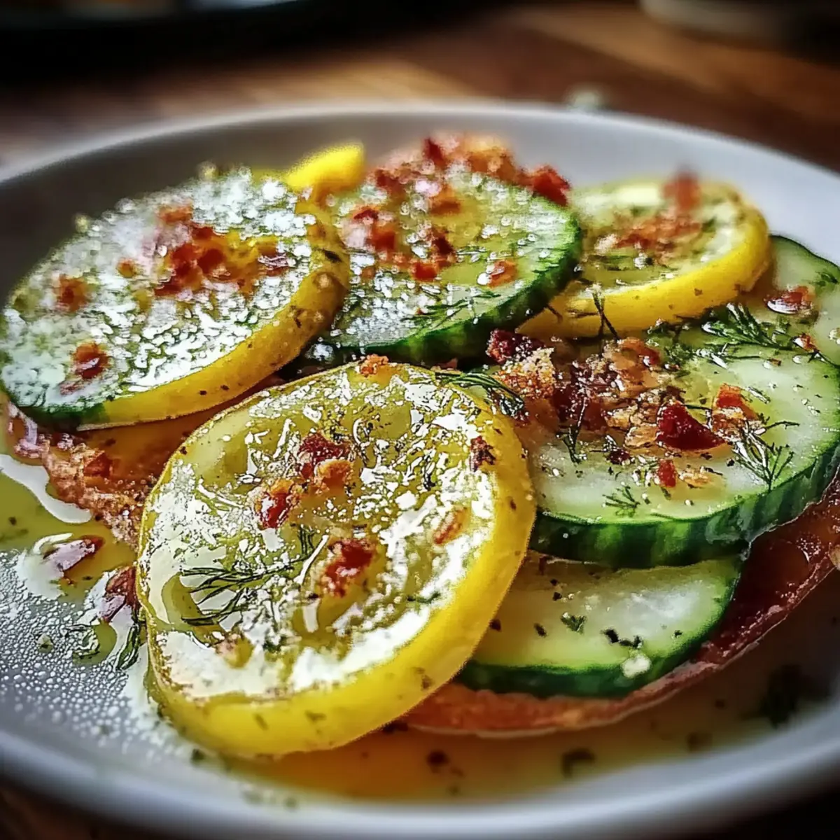 Crispy Cucumber Snack with Tangy Lemon Drizzle