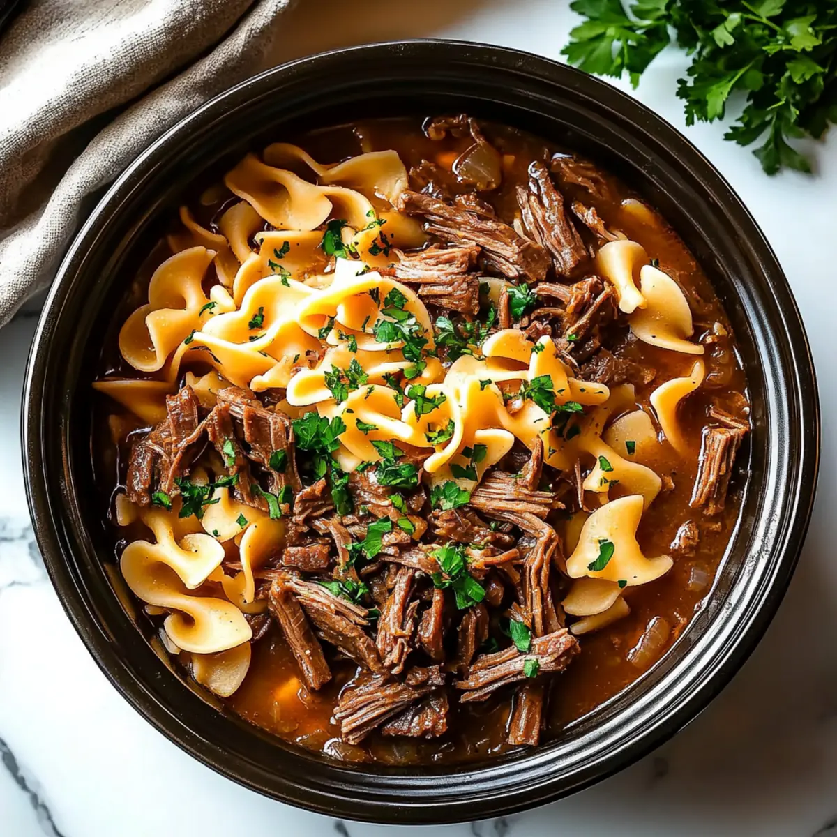 Crockpot Beef and Noodles