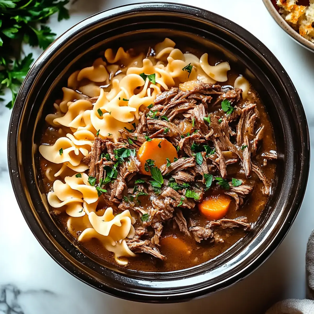 Crockpot Beef and Noodles