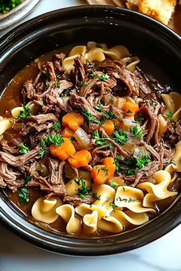 Crockpot Beef and Noodles