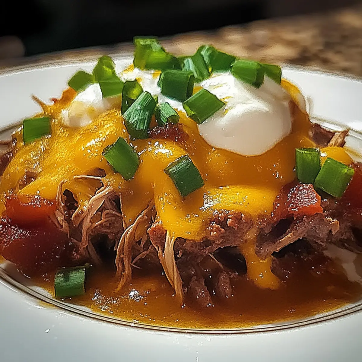 Crockpot Loaded Steak and Potato Bake