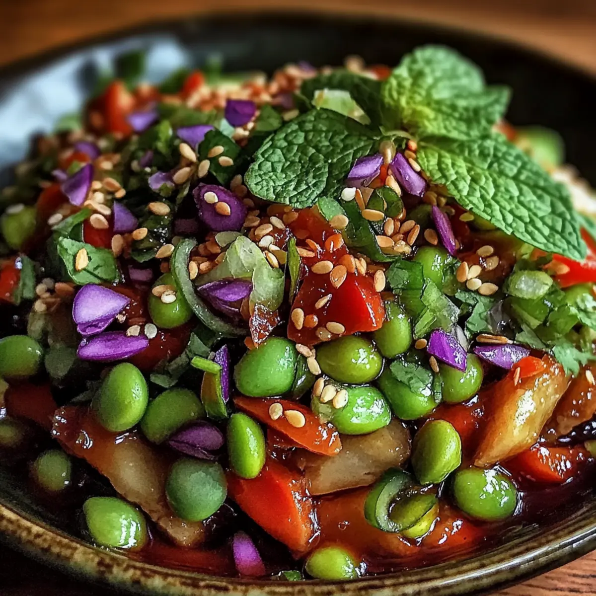 Crunchy Asian Edamame Salad
