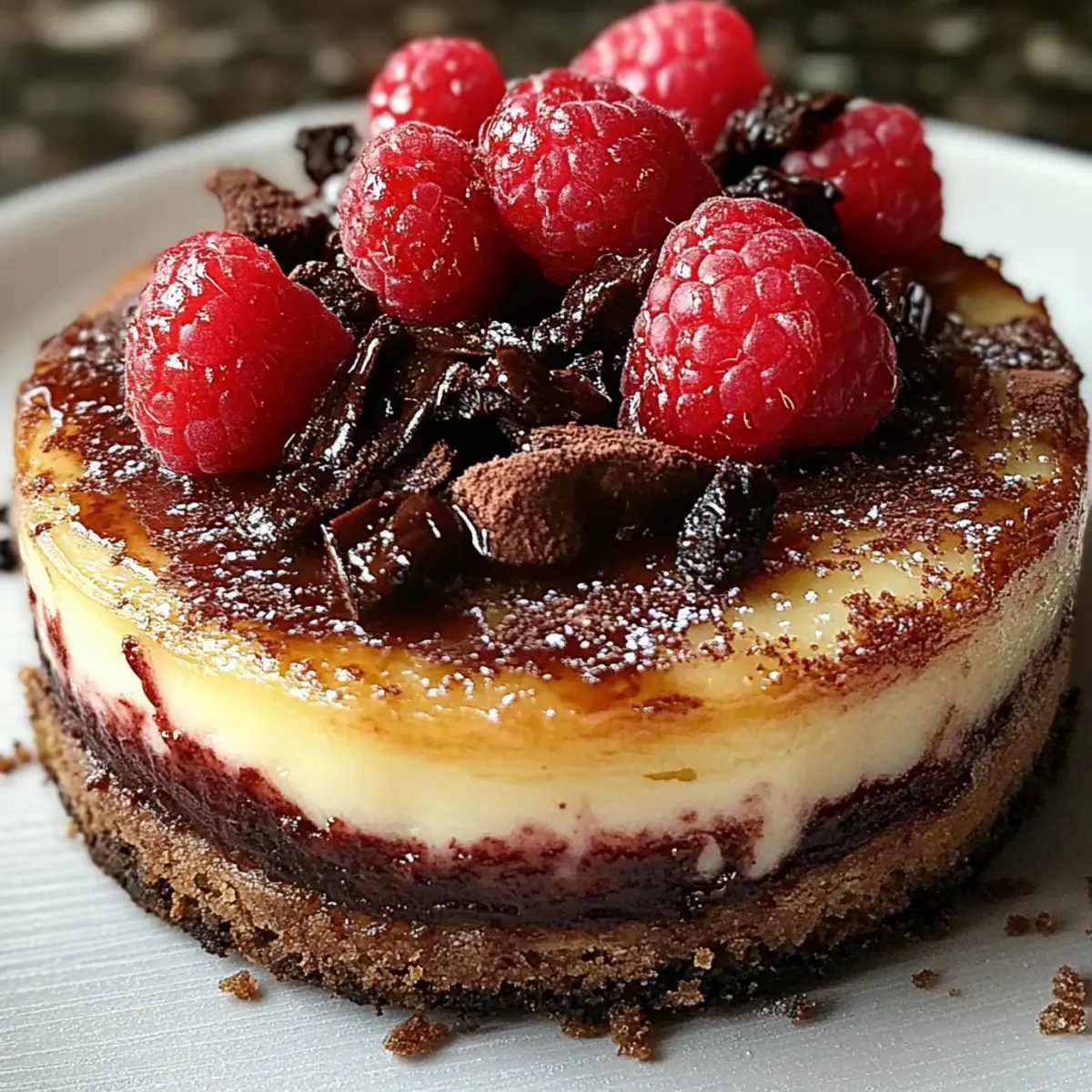 Decadent Dark Chocolate Raspberry Cheesecake