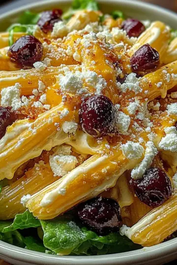 Feta & Cranberry Penne Salad with Orange Vinaigrette
