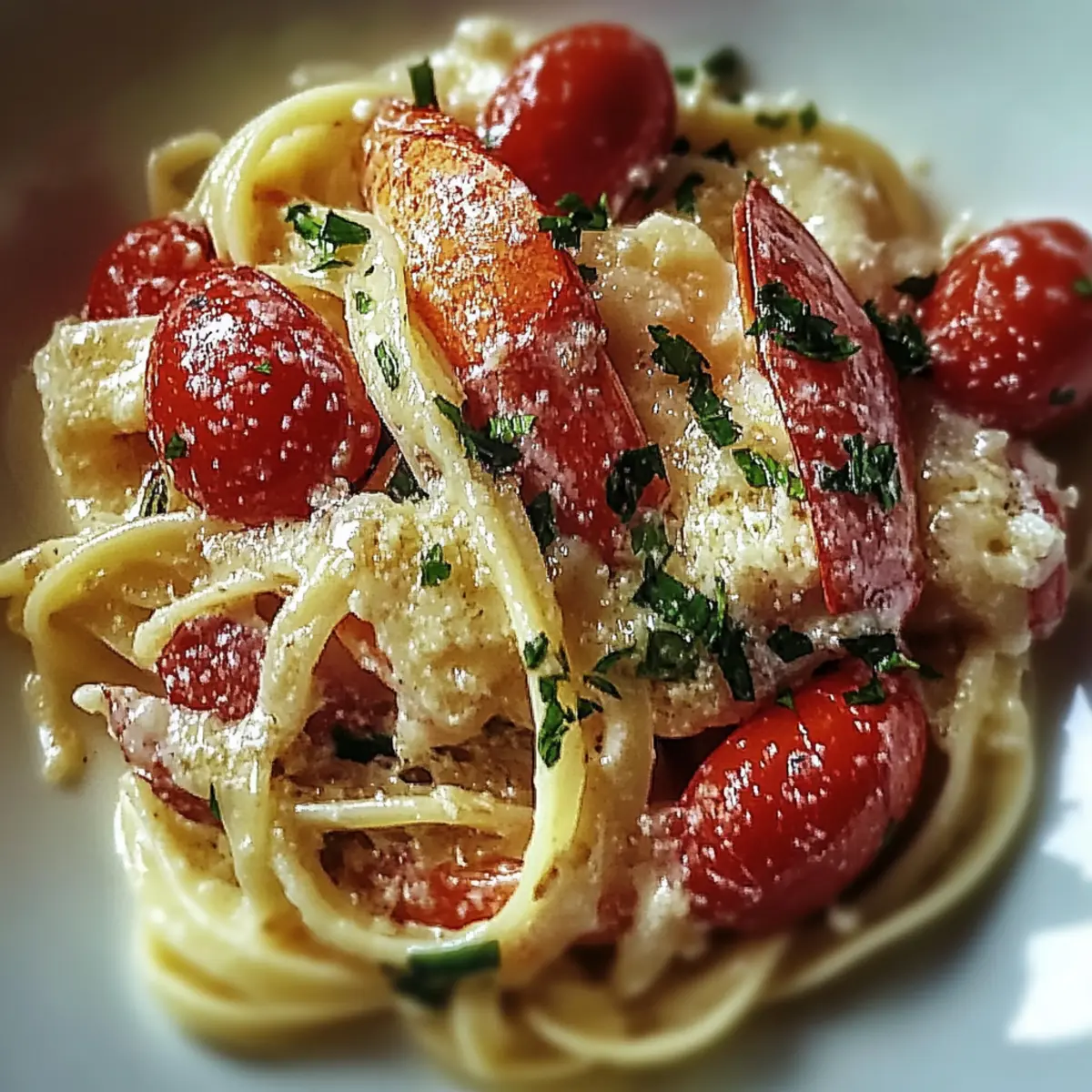 Garlic Butter Lobster Linguine