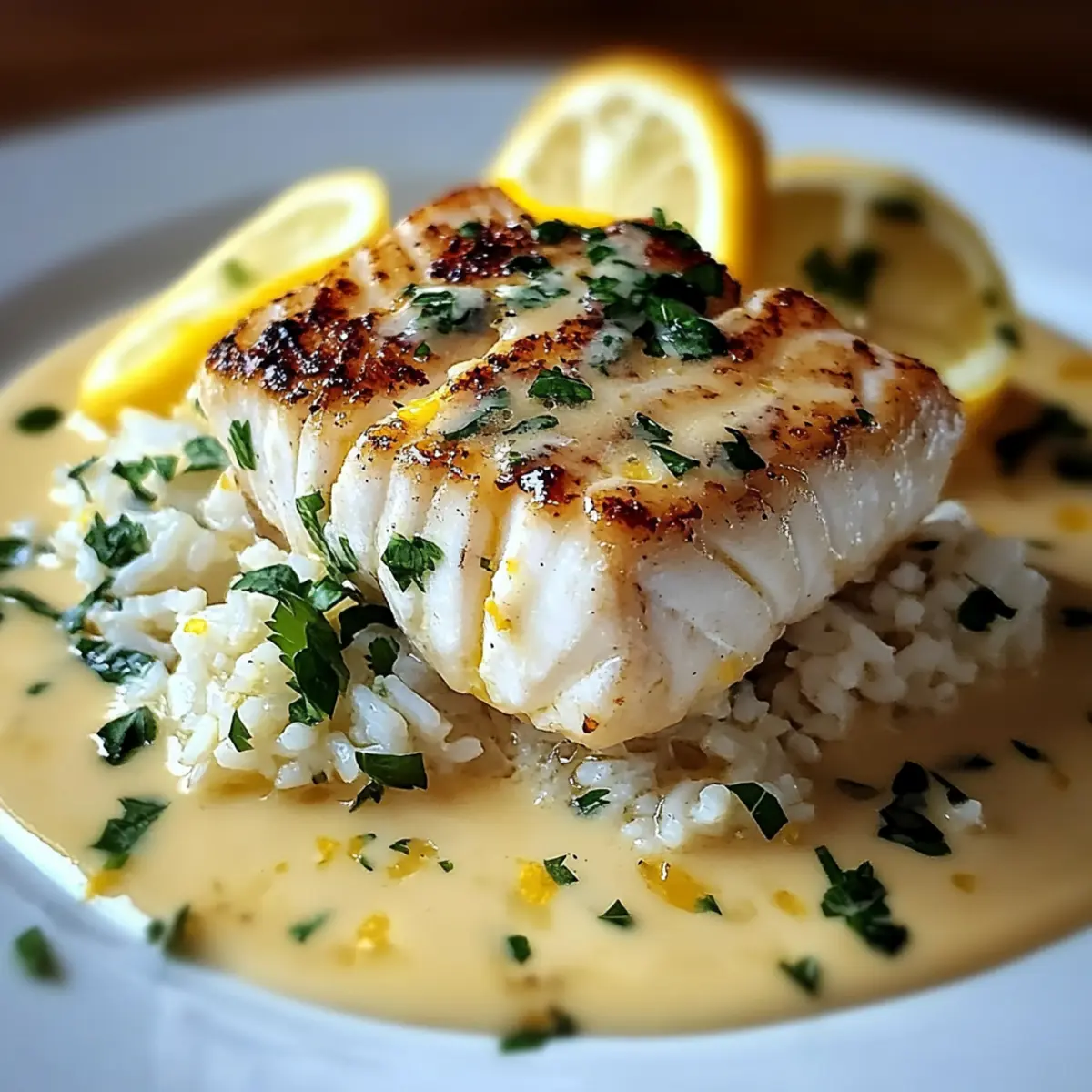 Halibut with Zesty Lemon Beurre Blanc