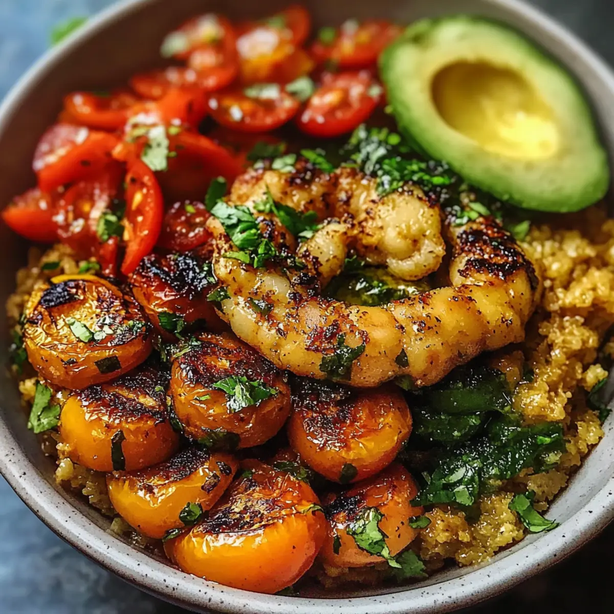 Healthy Grilled Shrimp Quinoa Bowl