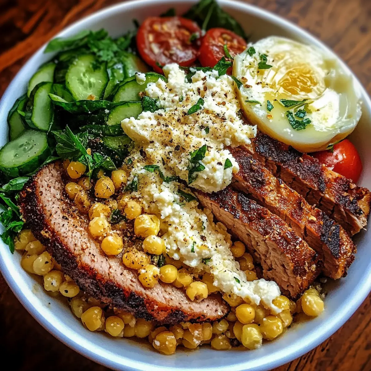 Healthy Mediterranean Steak Bowl