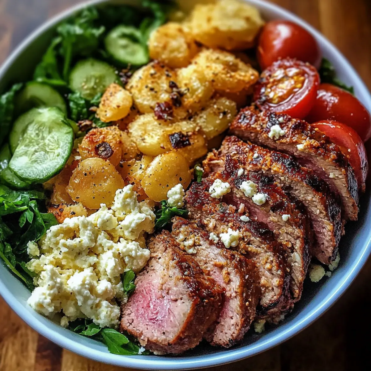 Healthy Mediterranean Steak Bowl