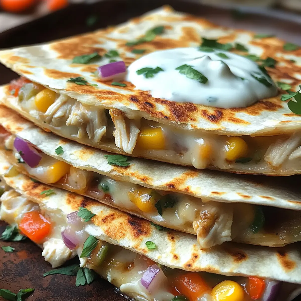 High-Protein Chicken Ranch Quesadilla