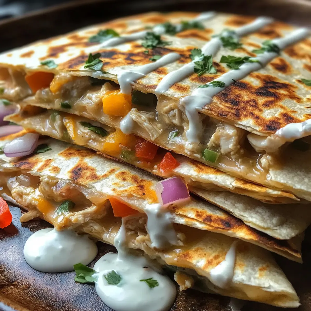 High-Protein Chicken Ranch Quesadilla