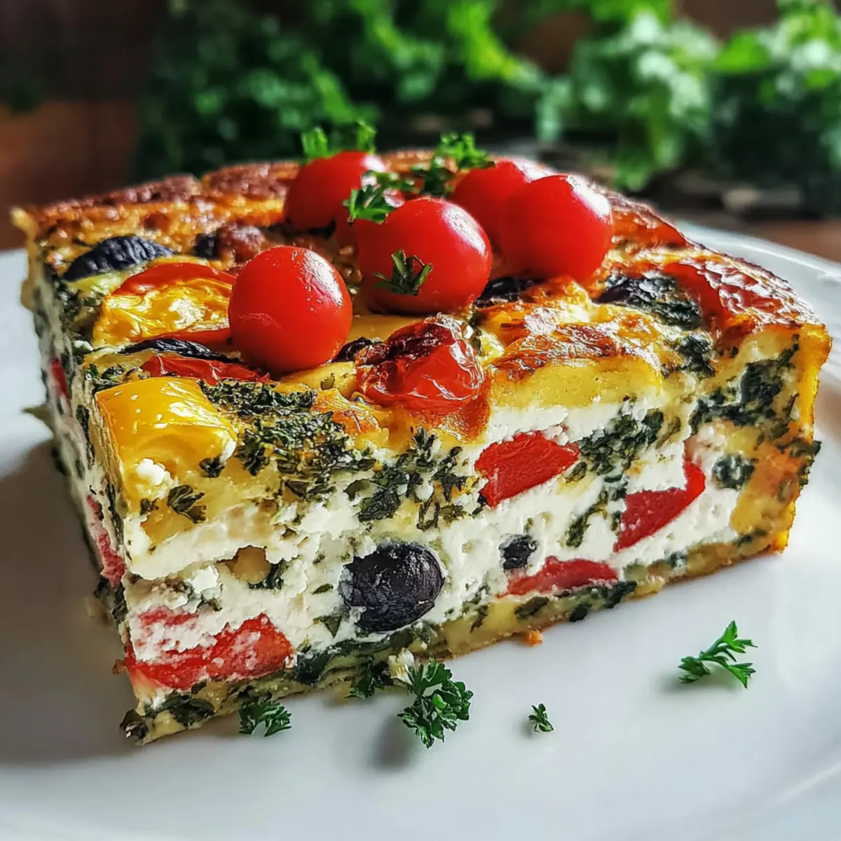 High-Protein Veggie Bake with Cottage Cheese