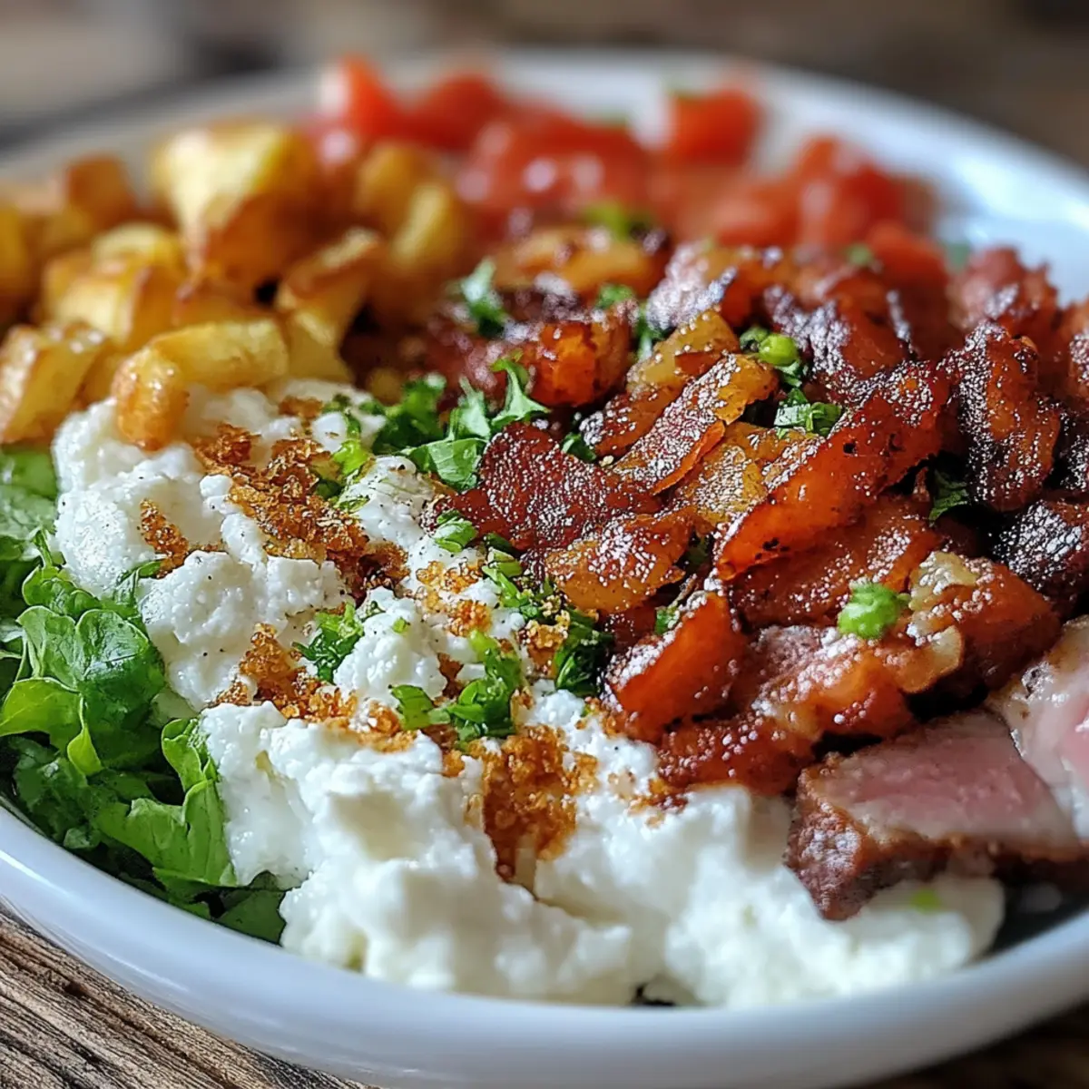 High Protein BLT Cottage Cheese Bowl