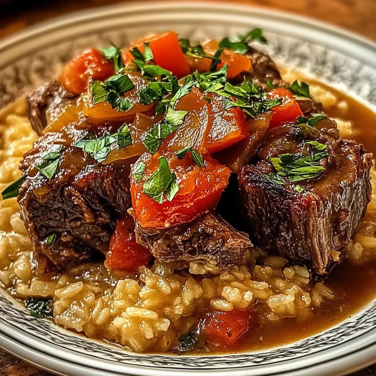 Italian Inspired Pot Roast and Risotto Dinner