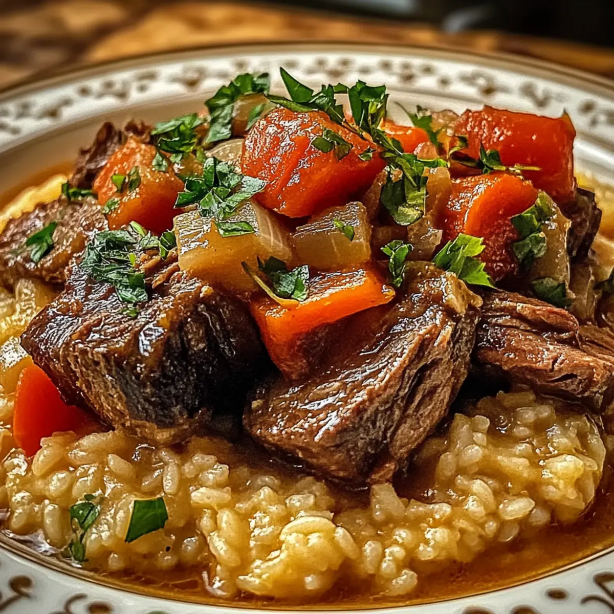 Italian Inspired Pot Roast and Risotto Dinner