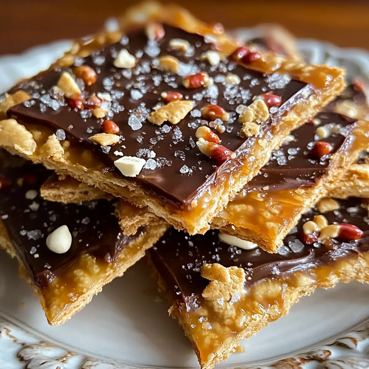 Keto Christmas Saltine Toffee