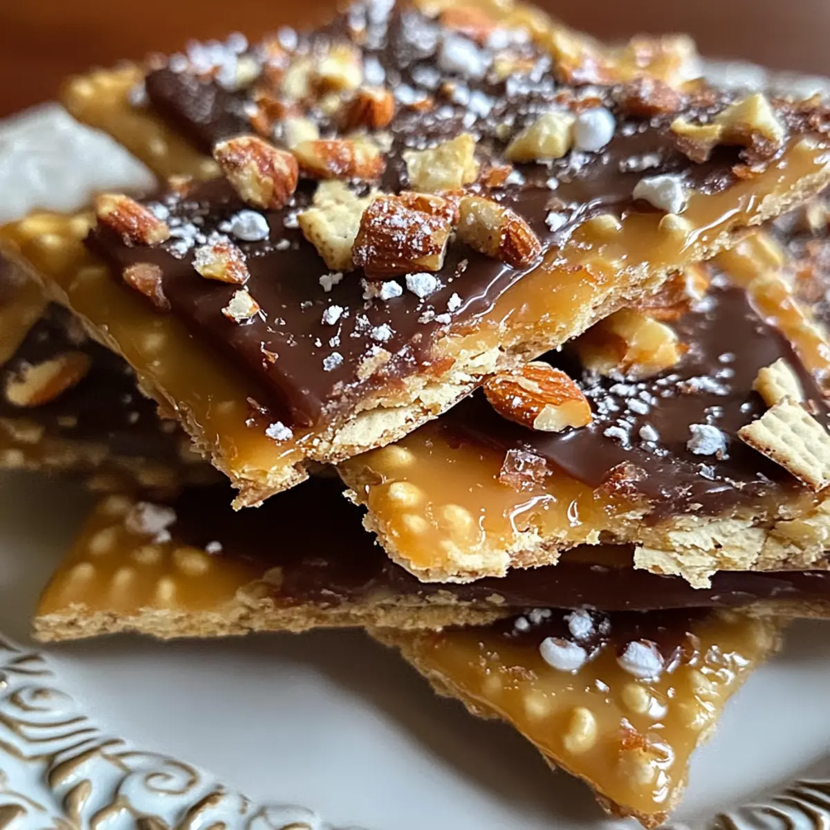 Keto Christmas Saltine Toffee
