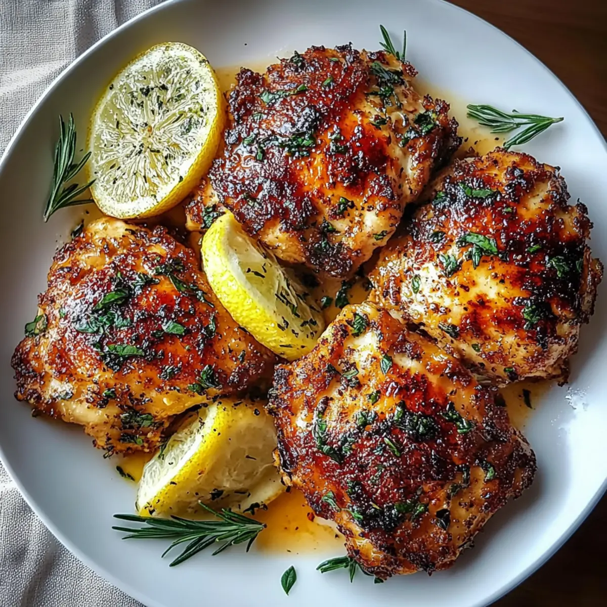 Lemon Paprika Roast Chicken Thighs