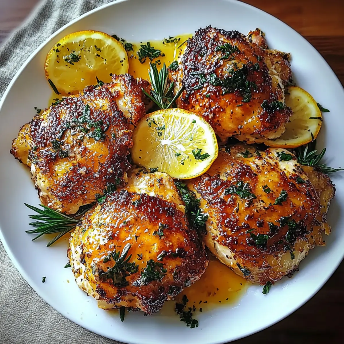 Lemon Paprika Roast Chicken Thighs
