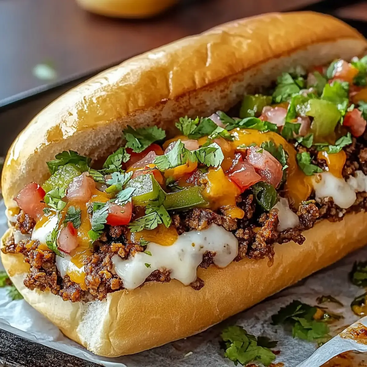 Mexican Chopped Cheese Sandwich